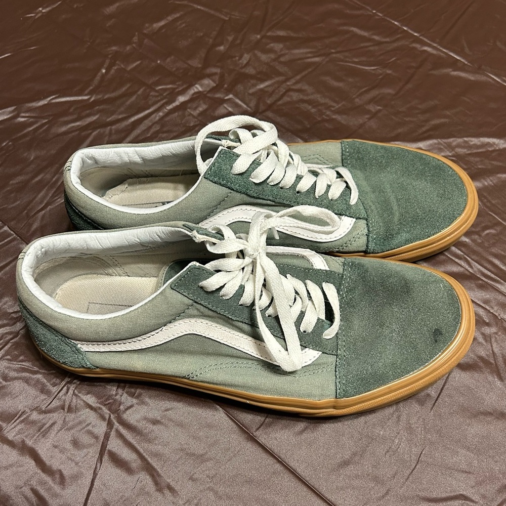 Vans Men's Sneakers in Green and White